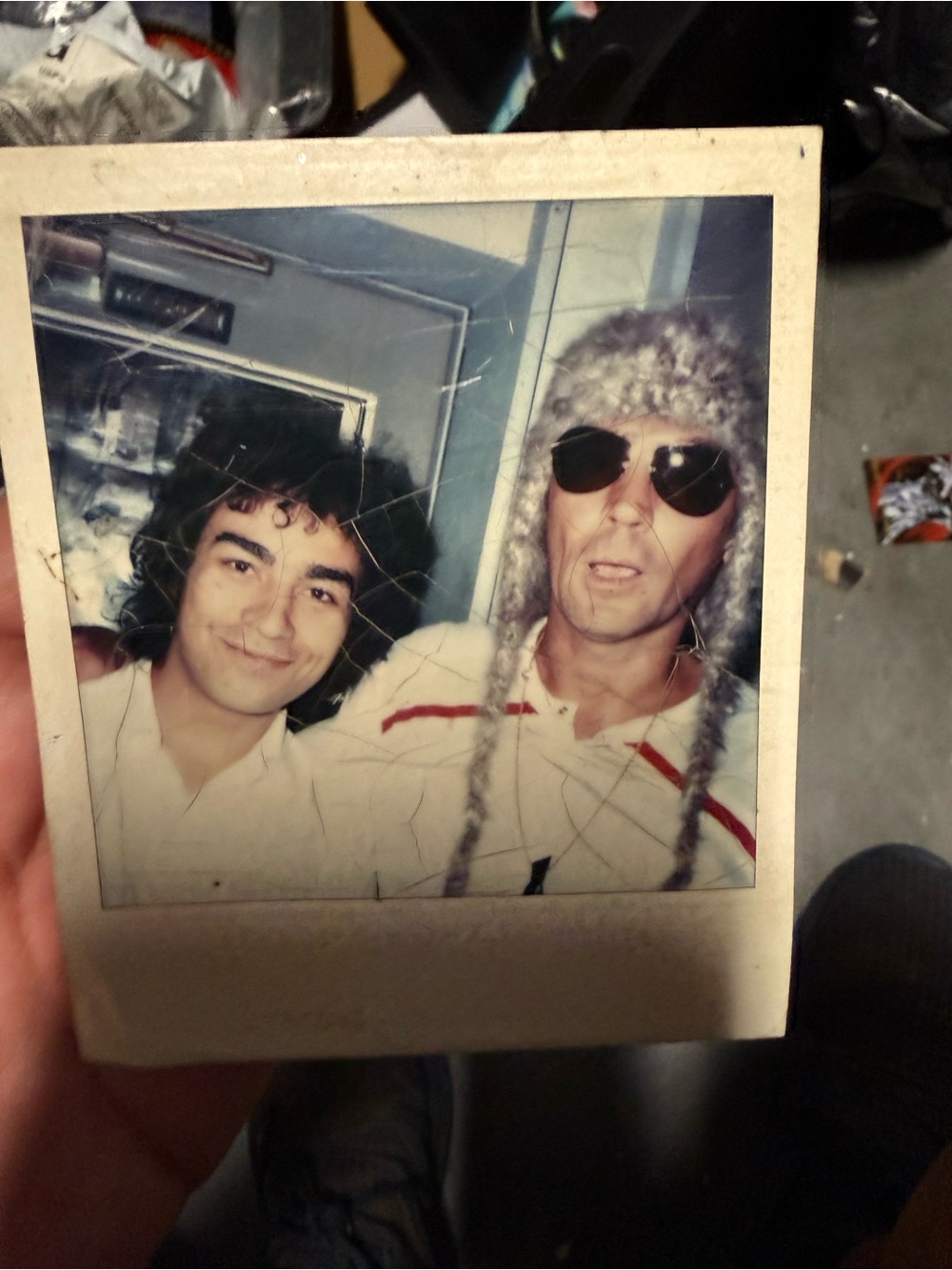 Hunter S. Thompson One Of A Kind Picture Wearing The Dog Hair Hat Polaroid Photo